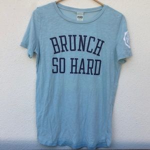 PINK Victoria’s Secret baby blue shirt size S